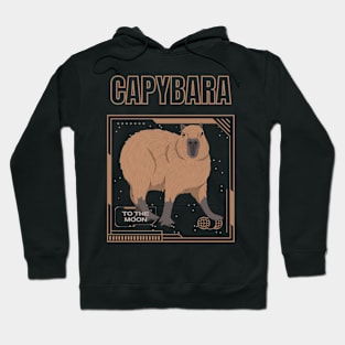 Capybara To The Moon Capibara Rodent Animal Lover Hoodie